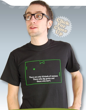 Binary Geek Pong Tee - Click Image to Close